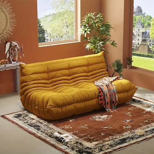 Chesterfield Sofa 1 to 3 Seats Caterpillar Lazy Sofa Tatami Floor Sofa Nap Couch - Picture 62 of 72