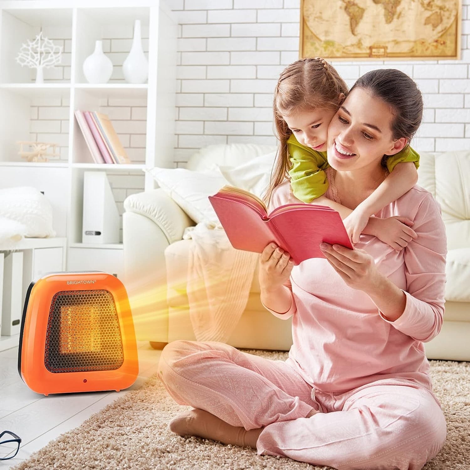 Mini Low Wattage Secure Small Space Heater - 400W - Quiet - Safe - Indoor Use