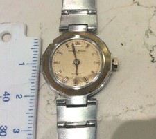Baume & Mercier orologio donna vintage quarzo anni 80' swiss made mm 21 acc-oro