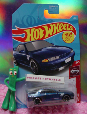 htf 2019 Hot Wheels NISSAN SKYLINE GT-R (BNR32) #1 blue; pr5