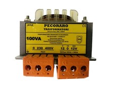 Trasformatore Monofase 100VA  Primario 230 400V Secondario 12 0 12V (0 12 24V)