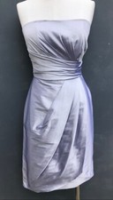 Alfred Sung Women's French Grey Draped Detail Strapless Dress Size 4