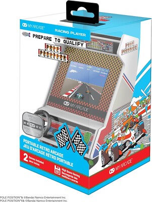 Pole Position Racing Player: Retro Mini Arcade Game Console with 2 Games, Rea...