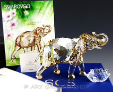 Swarovski SCS 2013 Austria Crystal Figurine #1137207 CINTA ELEPHANT & PLAQUE Box