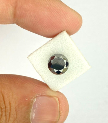 Diamant Schwarz 7 MM Rund 1.65TCW Brilliant Schliff Natürlicher
