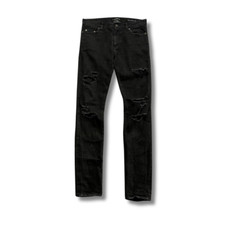 Men's Saint Laurent 2015 D02 Japan Slim Distressed Black Jeans Pants SIZE 31