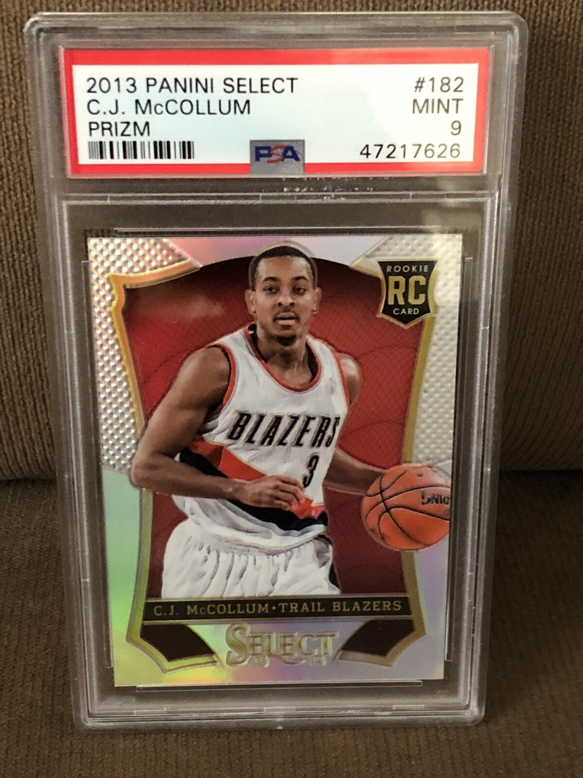 🔥2013 select c.j. mccollum Prizm (silver) Psa 9 Rc🔥