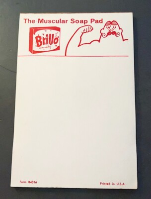 Brillo Paper Vintage 1960s Brillo Pad Note Paper Muscular Soap Muscle Man Printed in ...