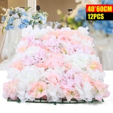 12 Artificial Flower Wall Panel Hydrangea Rose Photo Wall Wedding Home Decor