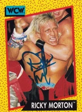 Ricky Morton Signed WCW Wrestling Trading Card Rock & Roll HOF WWE 1991 #102 1
