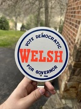 1961-1965 Matthew Welsh For Governor Indiana License Plate Topper Democratic