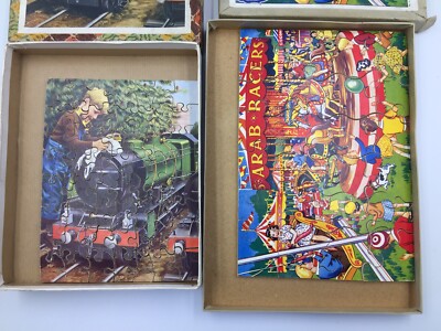 Vintage Sieg Puzzle (kleiner Motorreiniger) & arabische Rennfahrer