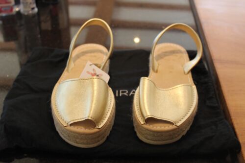 Womens Gold Low form Palmaria Sandals, new 40, with dust bag