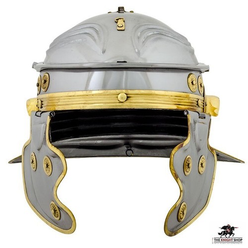 Römische historische Gegenstände Mittelalter Neu Römisch Gallisch Zenturio Helm Erwachsene Fit - Bild 3 von 4