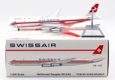 Inflight B-862-SR-IDE-P Swissair Douglas DC-8-62 HB-IDE Diecast 1/200 Jet Model