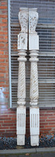 2 Säulen Holz ca 240cm hoch shabby chic ca 1890 SUPER Qualität PREISENKUNG