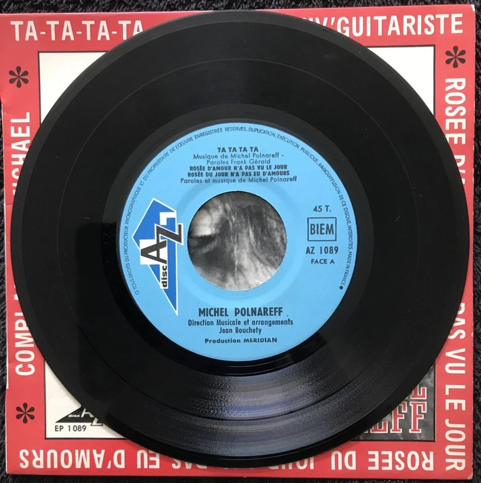 Michel Polnareff - Ta-Ta-Ta-Ta 4 Track 7'' Vinyl FRANCE 1967 CLEANED/TESTED EX - Image 2 of 4
