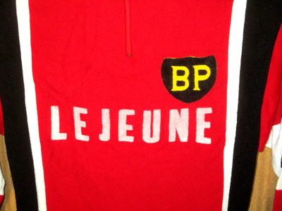 Maillot Cycliste Ancien – Team LEJEUNE BP 1976 – Rouge – Taille L