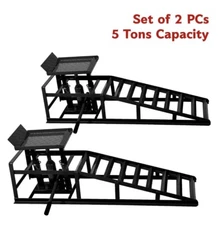 Heavy Duty Auto Car Truck Service Ramps Lifts Car Hydraulic Lift Frame 2 Pcs Blk