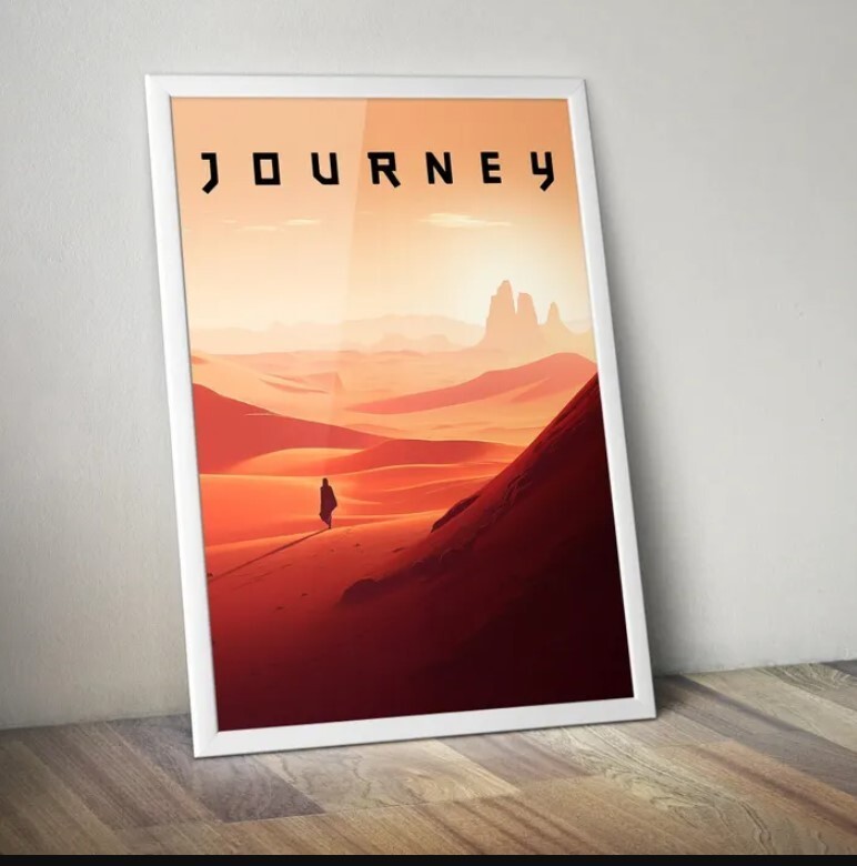 Journey Themed Gaming Artwork Poster for Fans and Collectors