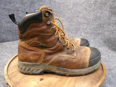 Timberland Pro Helix 6'' Men's Brown Leather Comp Toe Work Boots Size 11 M EH, WP
