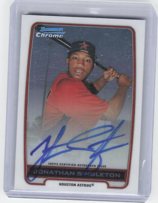 2012 Bowman Chrome #BCA-JS Jonathan Singleton Prospects Autographs