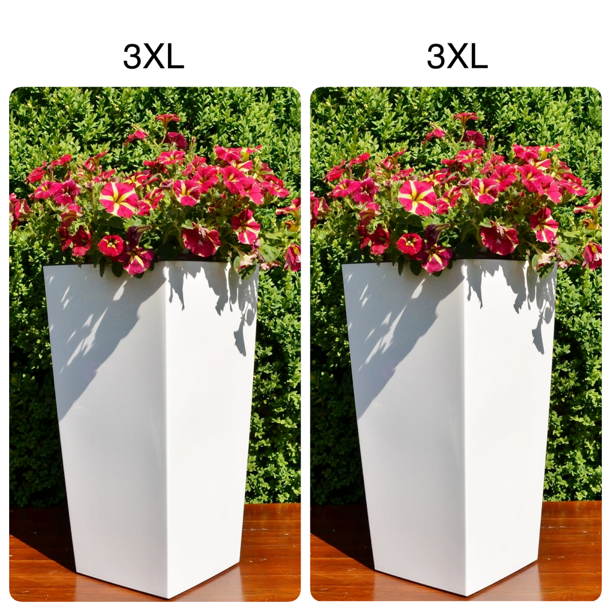 Blumenkbel wei Eckig Hochglanz SET 2x XXXL (H:75cm) Blumentopf  Pflanzkbel | eBay.de