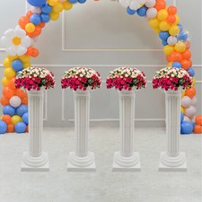 4pcs White 88cm Height Roman Columns European Style Stands Party Decorations
