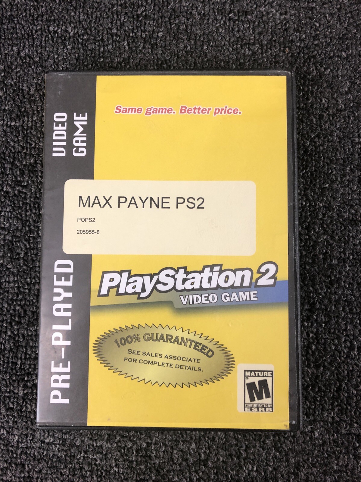 Max Payne (Sony PlayStation 2, 2001)