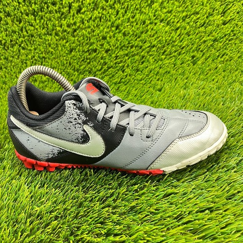 Nike Bomba Turf Boys Size 5Y Gray Black Running Indoor Soccer Shoes