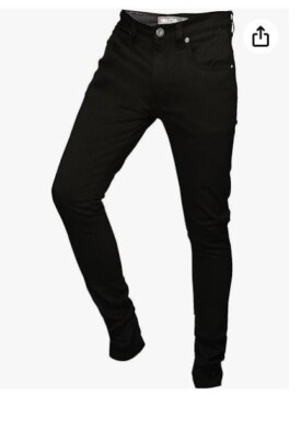 SOUL STAR HERREN DEO SCHWARZ SKINNY JEANS UK 30 L UVP £39,99 LN048 BB 02