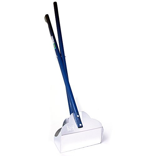 Poop Scooper Four Paws Dog Rake Pooper Scoop Metal Prongs with Rubber