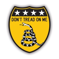 Dont Tread On Me Shield Sticker Decal - Weatherproof - Gadsden Flag Molon Labe Dont Tread On Me Shield Sticker Decal - Weatherproof - Gadsden Flag Molon Labe