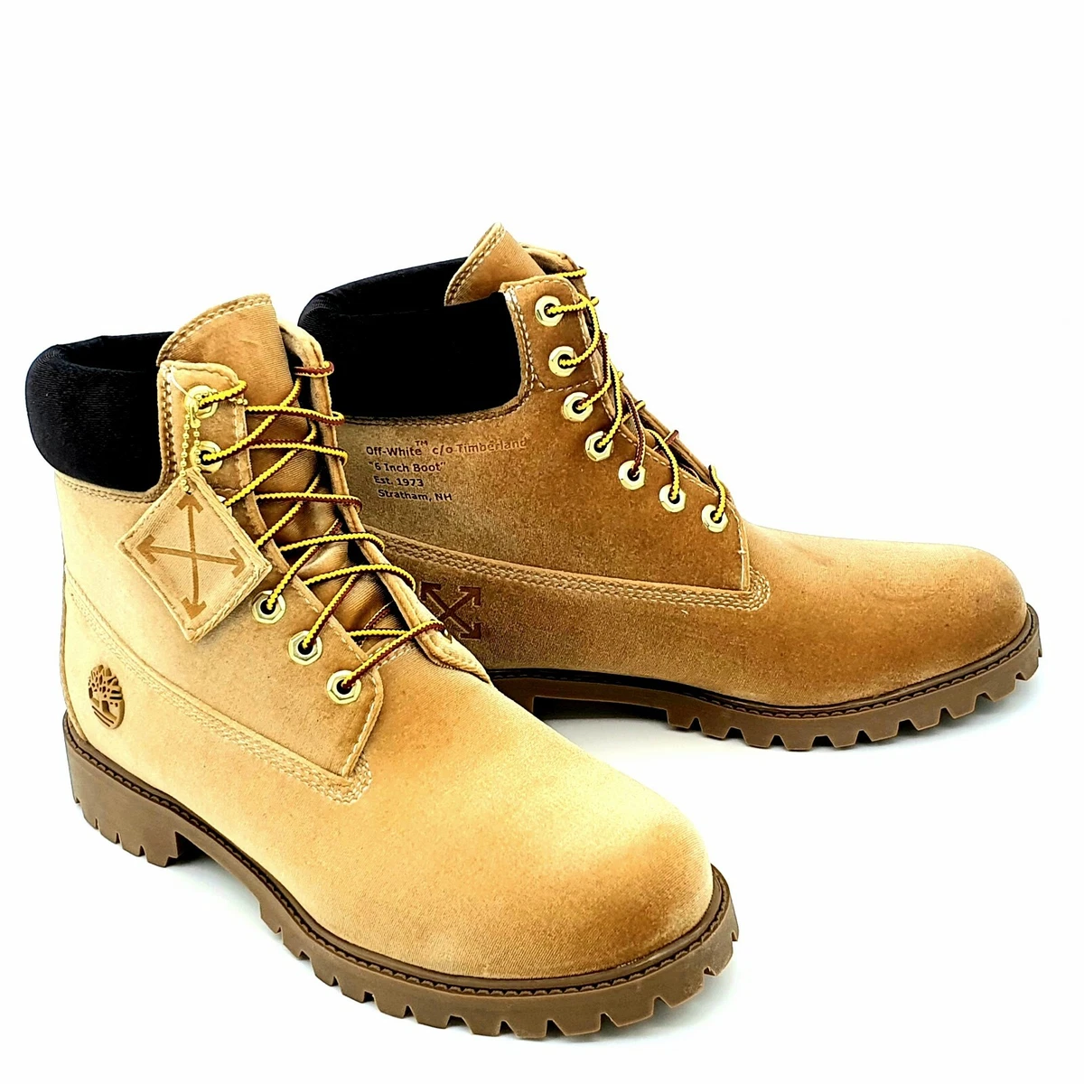 TIMBERLAND X OFF WHITE / WHEAT CAMEL VELVET 6