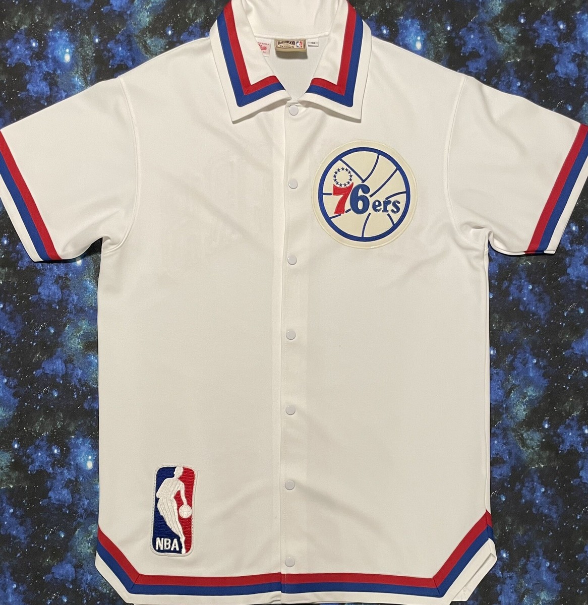 Mitchell & Ness NBA 76ers ウォームアップシャツ Authentic Vintage Mitchell & Ness NBA Philadelphia 76ers Sixers