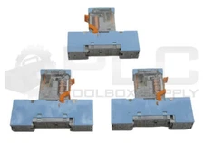 LOT OF 3 RELECO S10 RELAY SOCKET w/ RELECO C10-A10BX RELAY, 10A 250VAC 30VDC