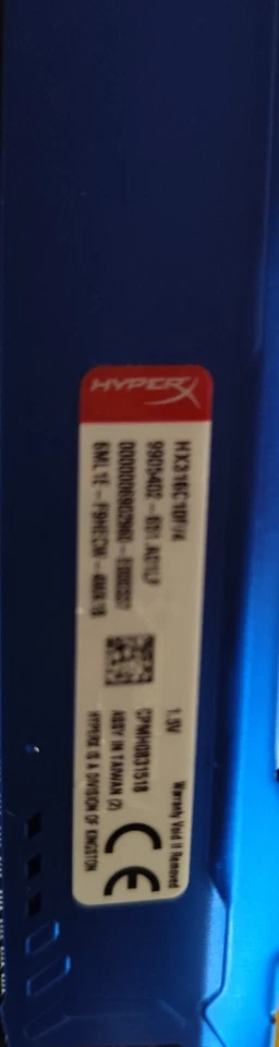 HyperX HX316C10F/4 Fury 4 GB, 1600 MHz, DDR3, DIMM, Blu - Immagine 2 di 3