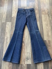 Levi  s Big Bell Bottoms Jeans 684 0217 Dead stock Indigo Denim USA W29 L34 Read