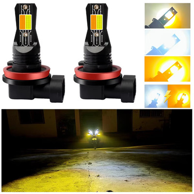 Tricolor Strobe H11 H8 9006 HB4 HB3 9005 H1 H3 H7 880 881 5202 H16 COB Nebelscheinwerfer