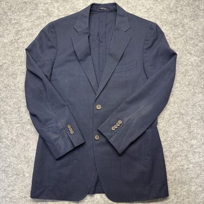 Suitsupply Sport Coat Mens 38 Navy Glen Check Wool Havana Unlined