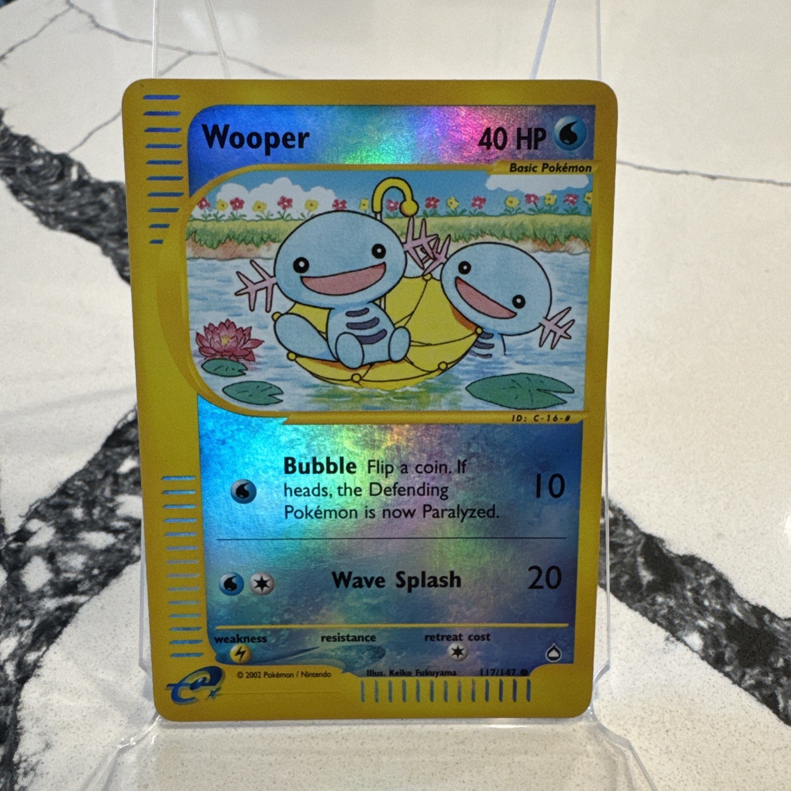 Reverse Holo Wooper 117/147 Aquapolis Reverse Holo Nintendo Pokemon Card