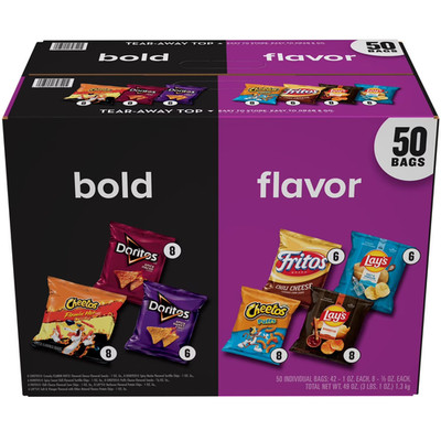 Frito-Lay Classic Mix Variety Pack Snacks (Pack of 50)