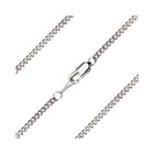 20 Inch Light Rhodium Curb Brass 1.70mm Width Chain with Lobster Claw Clasp