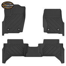 Fits 24-26 Tacoma Crew Cab 3D Molded Floor Mats TPE Carpet Liners All Weather