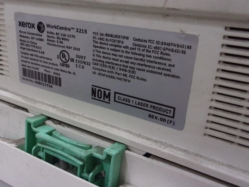 Xerox WorkCentre 3215 Monochrome Multifunction Printer Scanner Copier SEE NOTES - Image 3 of 4