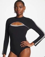 Gottex Coco Long Sleeve Rash guard One Piece Swimsuit New 140 Size US 4