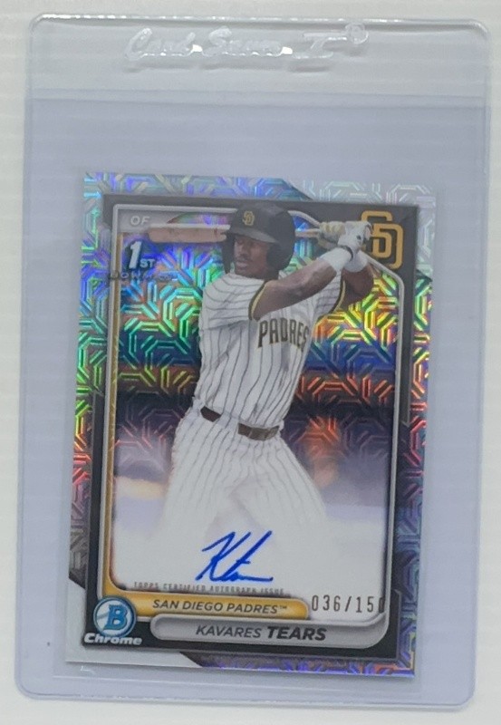 2024 Bowman Draft Kavares Tears Chrome Auto RC HTA Choice Refractor 1st #/150