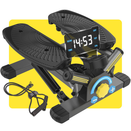 Stepper Machine with Resistance Bands, Mini Stepper with 300LBS Weight Capaci...