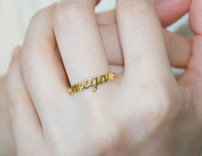 Gold Plated Name Ring, Name Ring, Personalized Jewelry, Personalized Ring