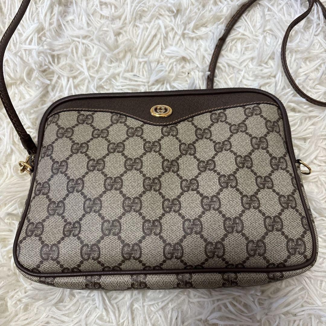 Gucci GG Pochette Shoulder Bag Beige PVC Authentic thumbnail 2